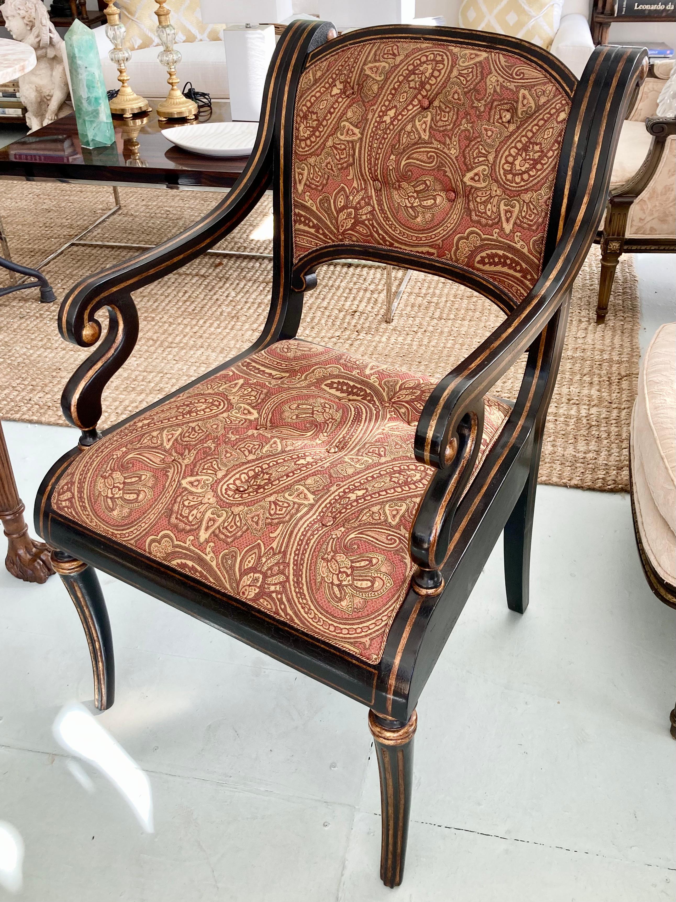 American English Regency Arm Chair For Sale