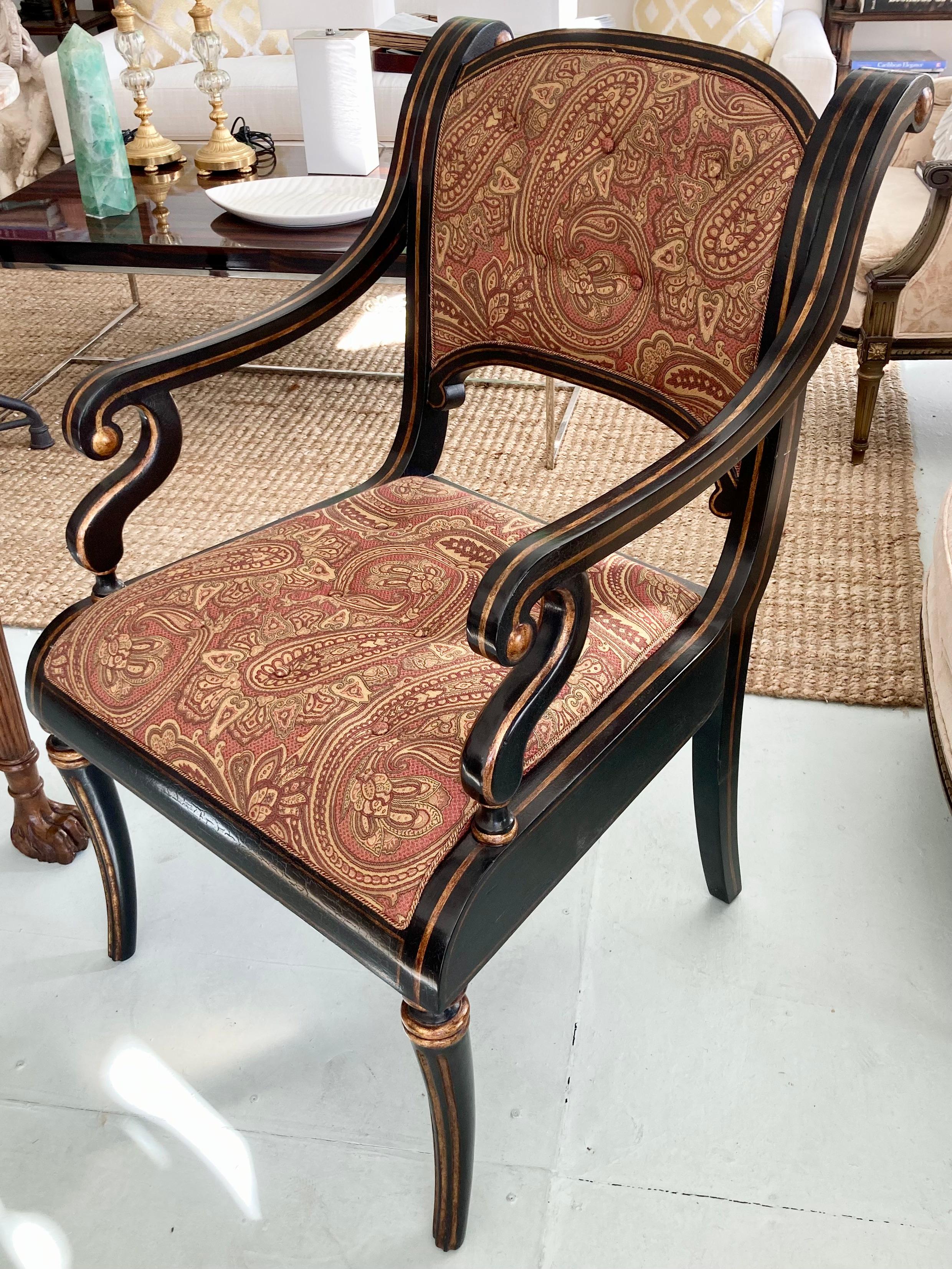 English Regency Arm Chair In Good Condition For Sale In Los Angeles, CA
