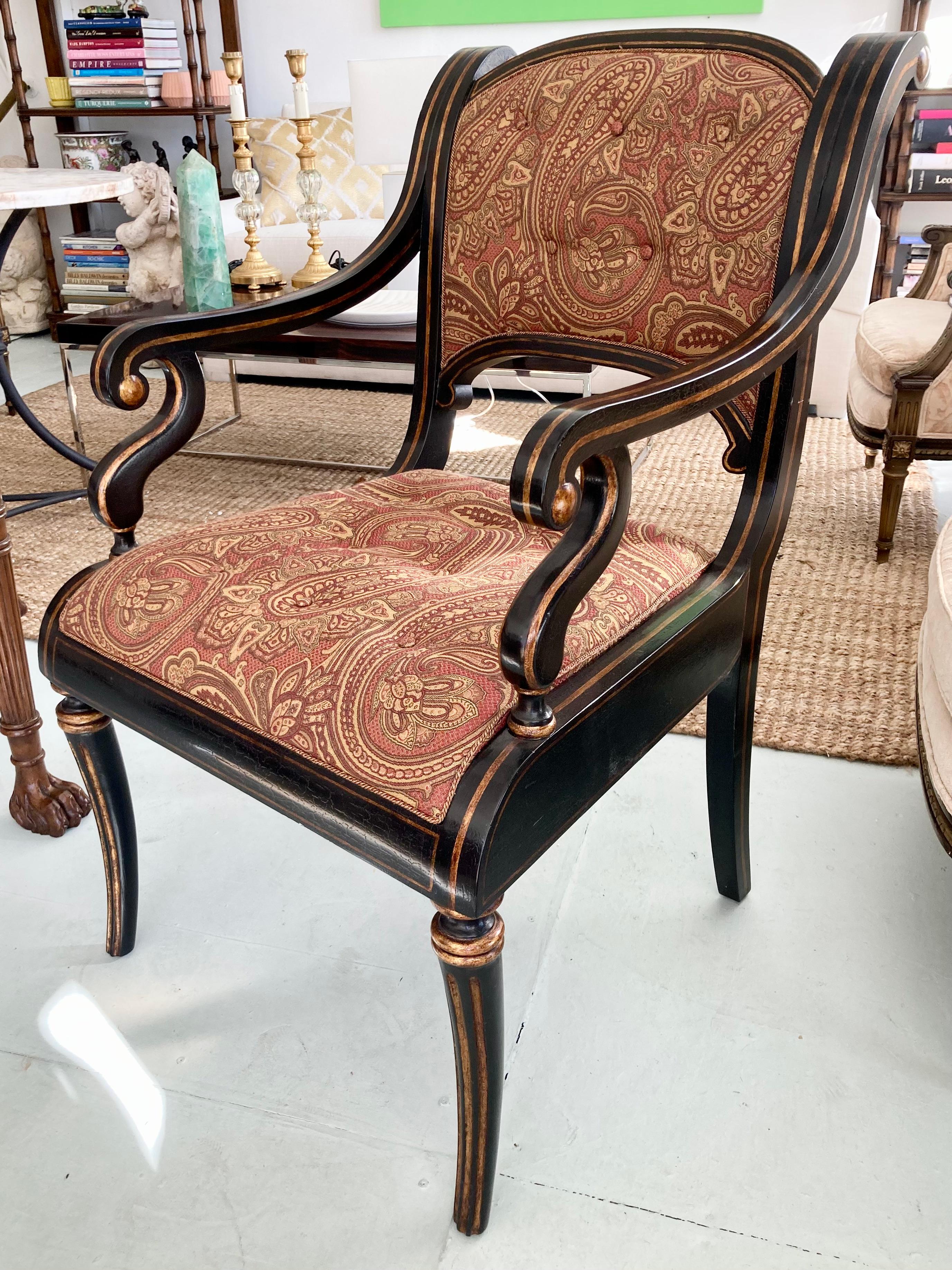 Mid-20th Century English Regency Arm Chair For Sale
