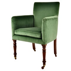 English Regency Arm Chair with New Upholstery, c 1850
