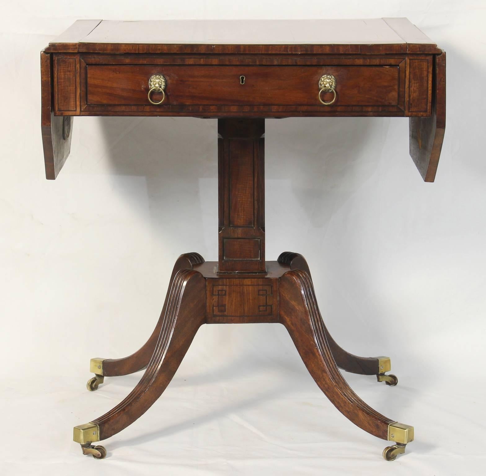 Early 19th Century English Regency Articulated Top Library Table