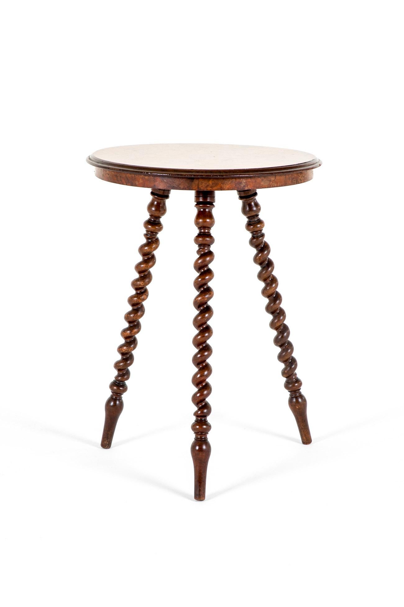 Georgian English Regency Barley Twist Occasional Table For Sale