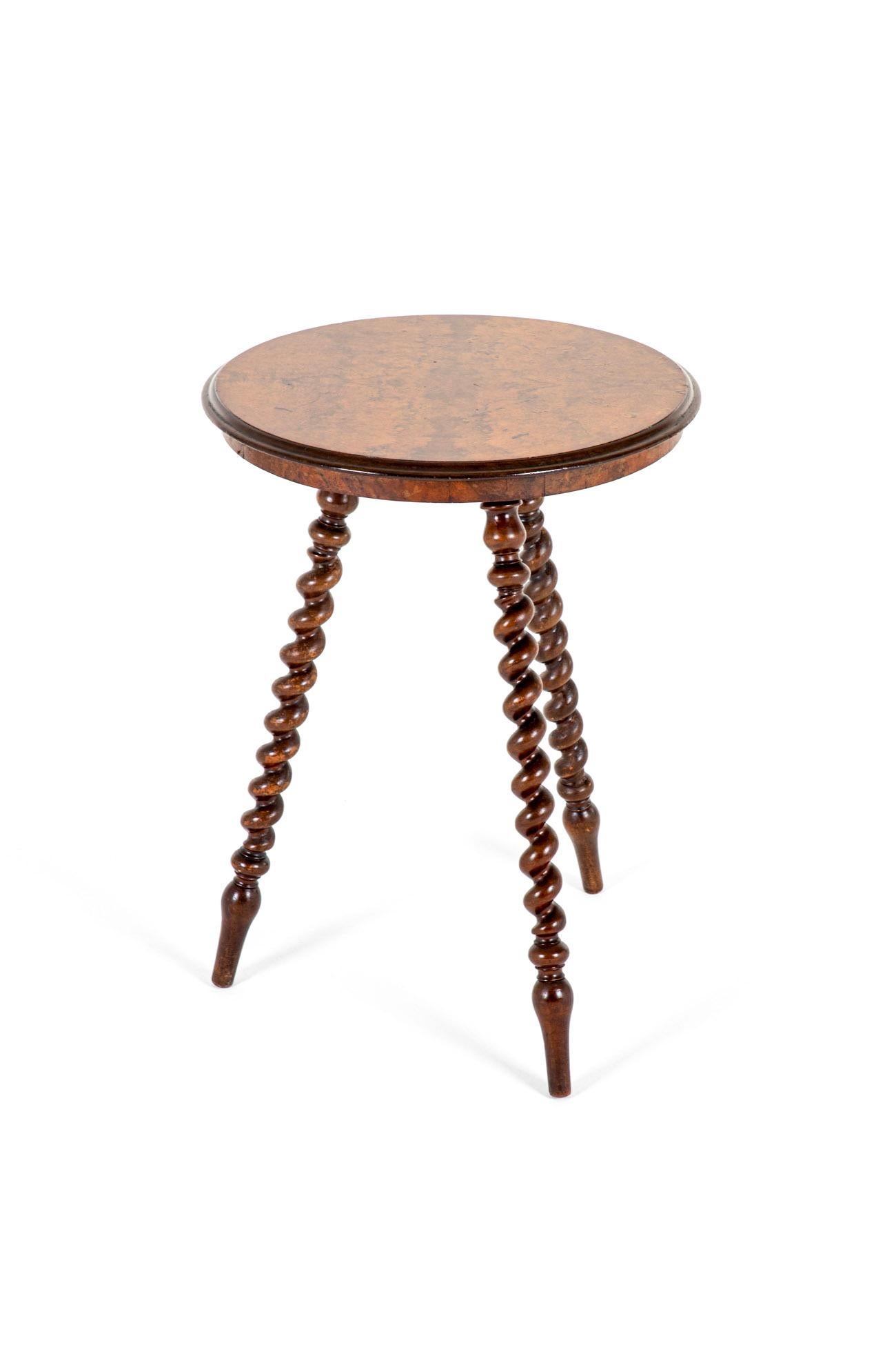 British English Regency Barley Twist Occasional Table For Sale