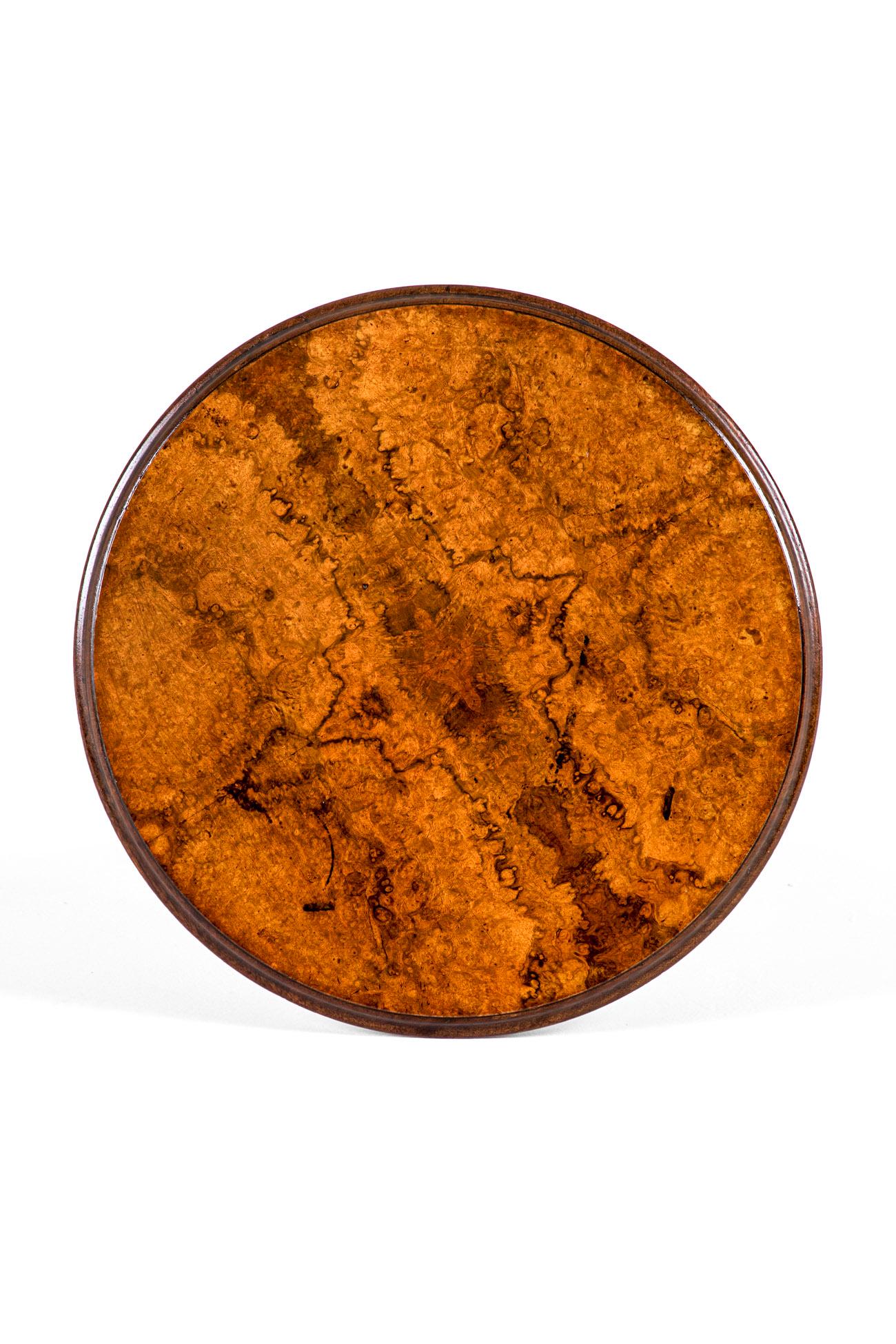 Hand-Carved English Regency Barley Twist Occasional Table For Sale