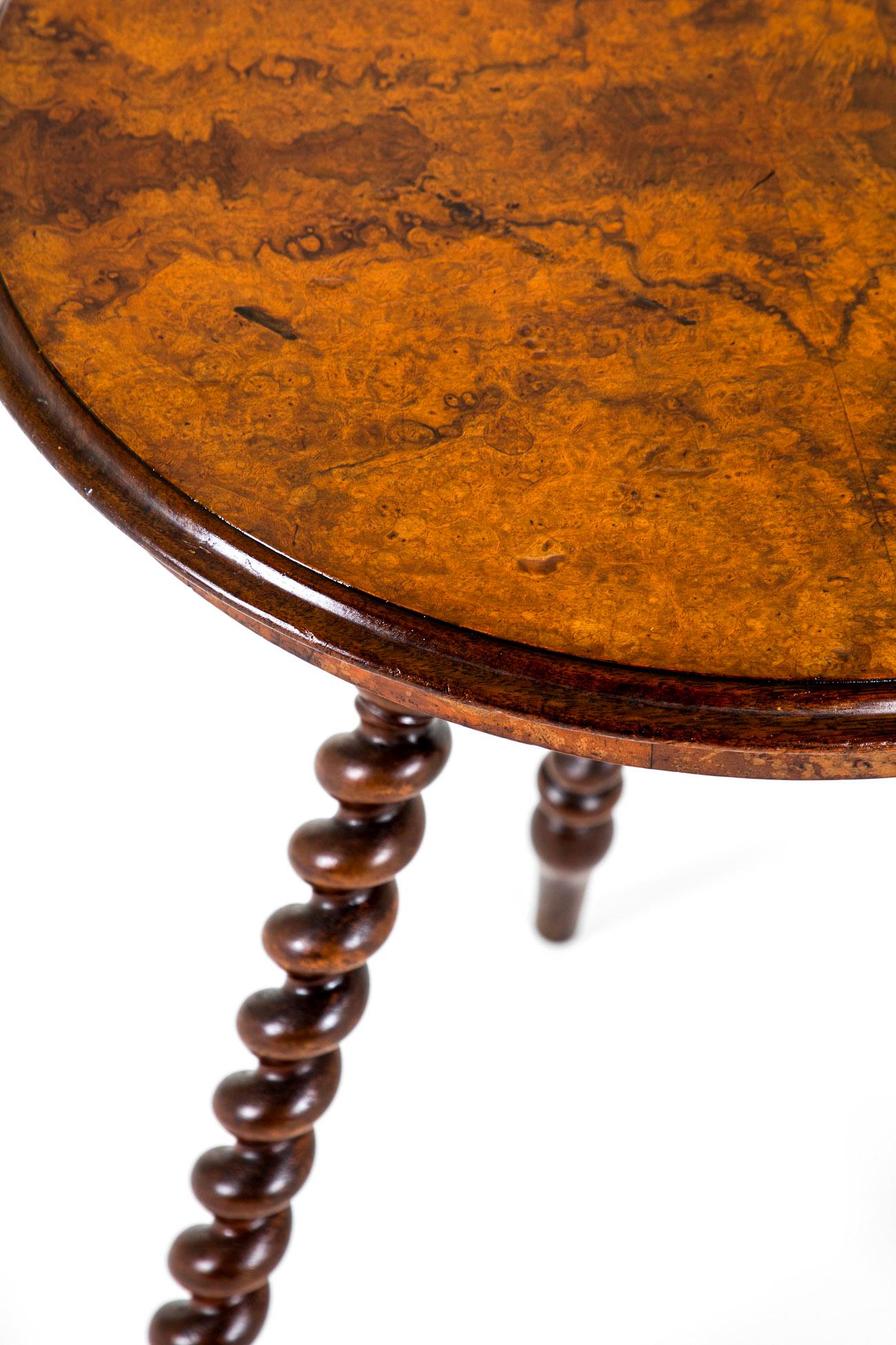 19th Century English Regency Barley Twist Occasional Table For Sale