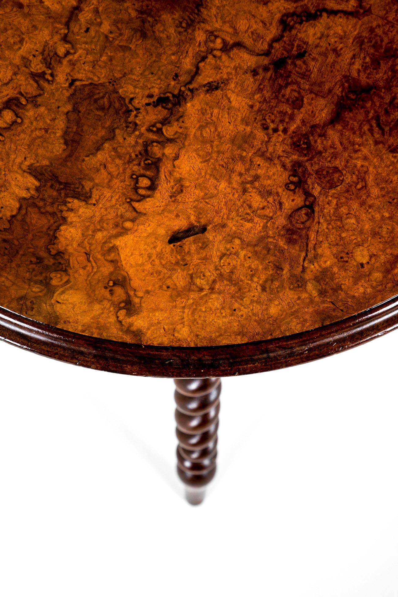 Mahogany English Regency Barley Twist Occasional Table For Sale