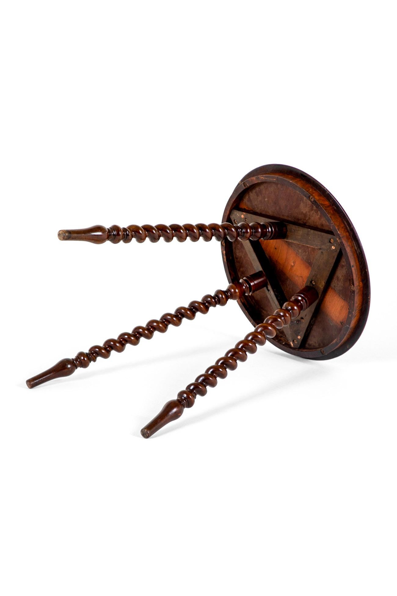 English Regency Barley Twist Occasional Table For Sale 1