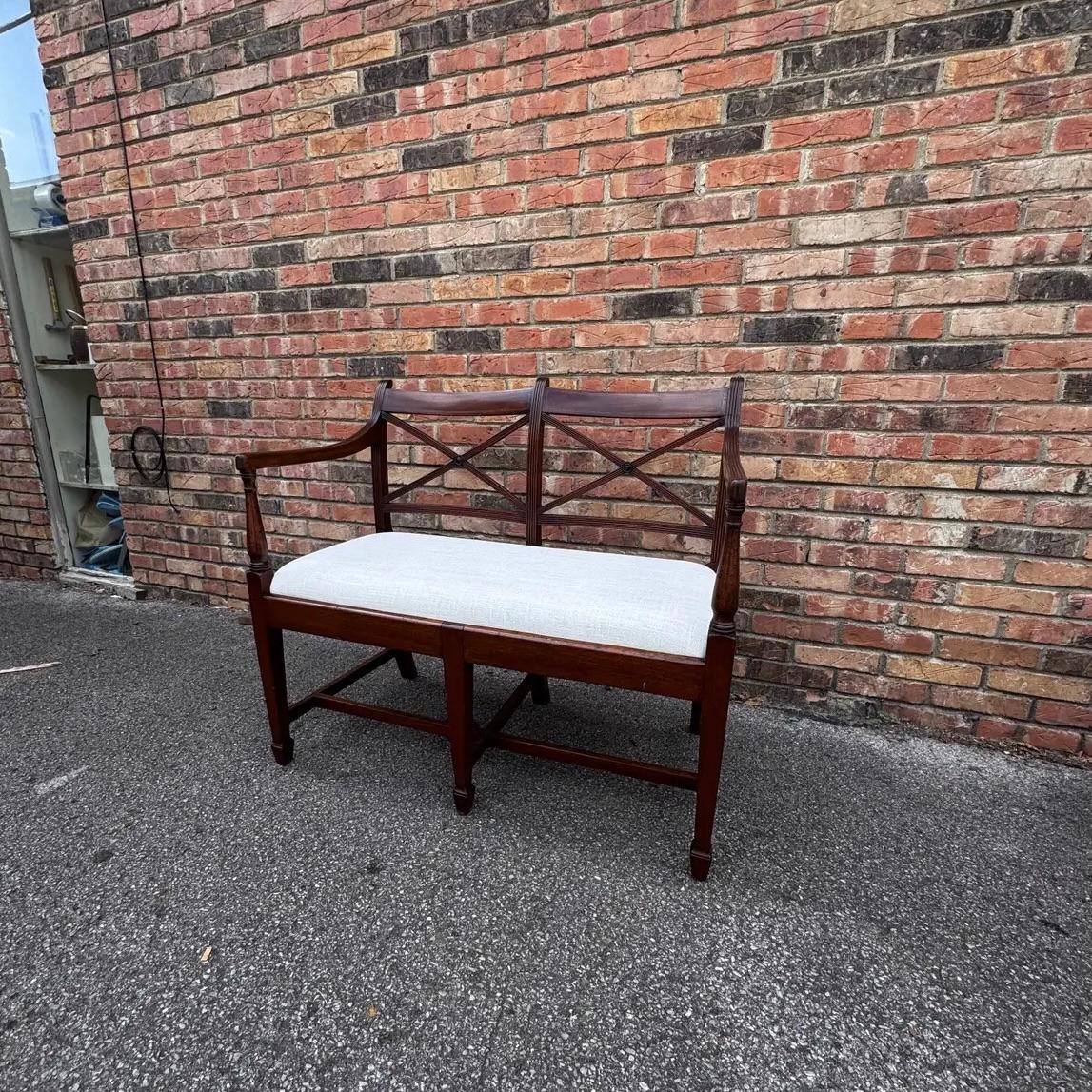 English Regency Bench for Two For Sale