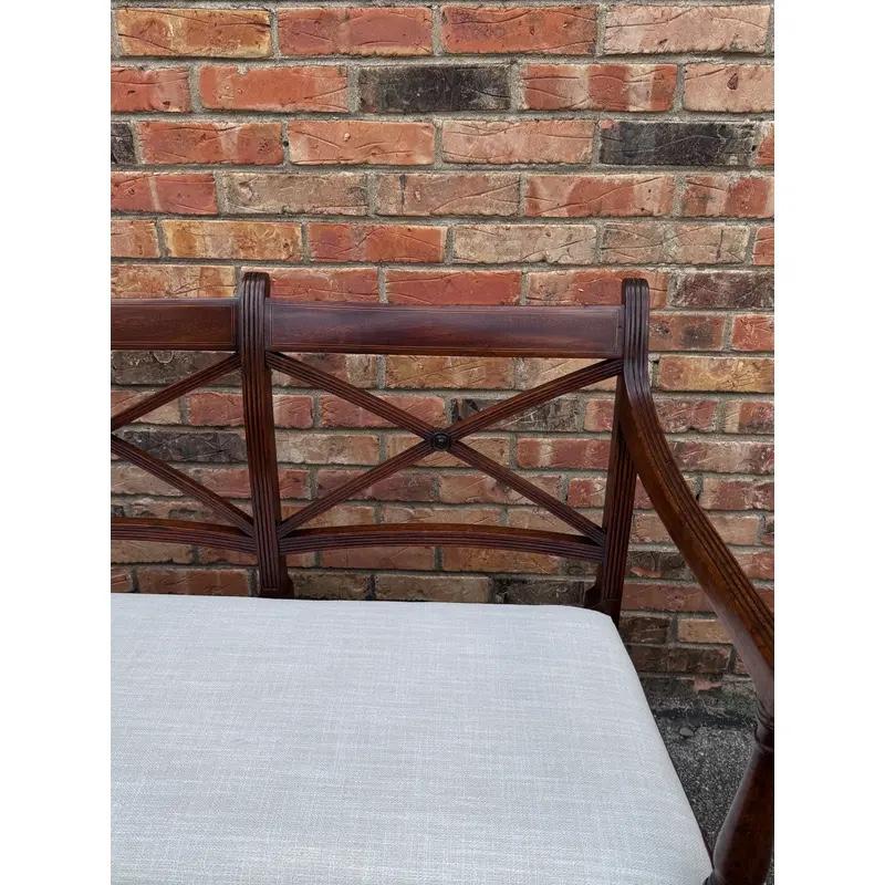 19th Century English Regency Bench for Two For Sale