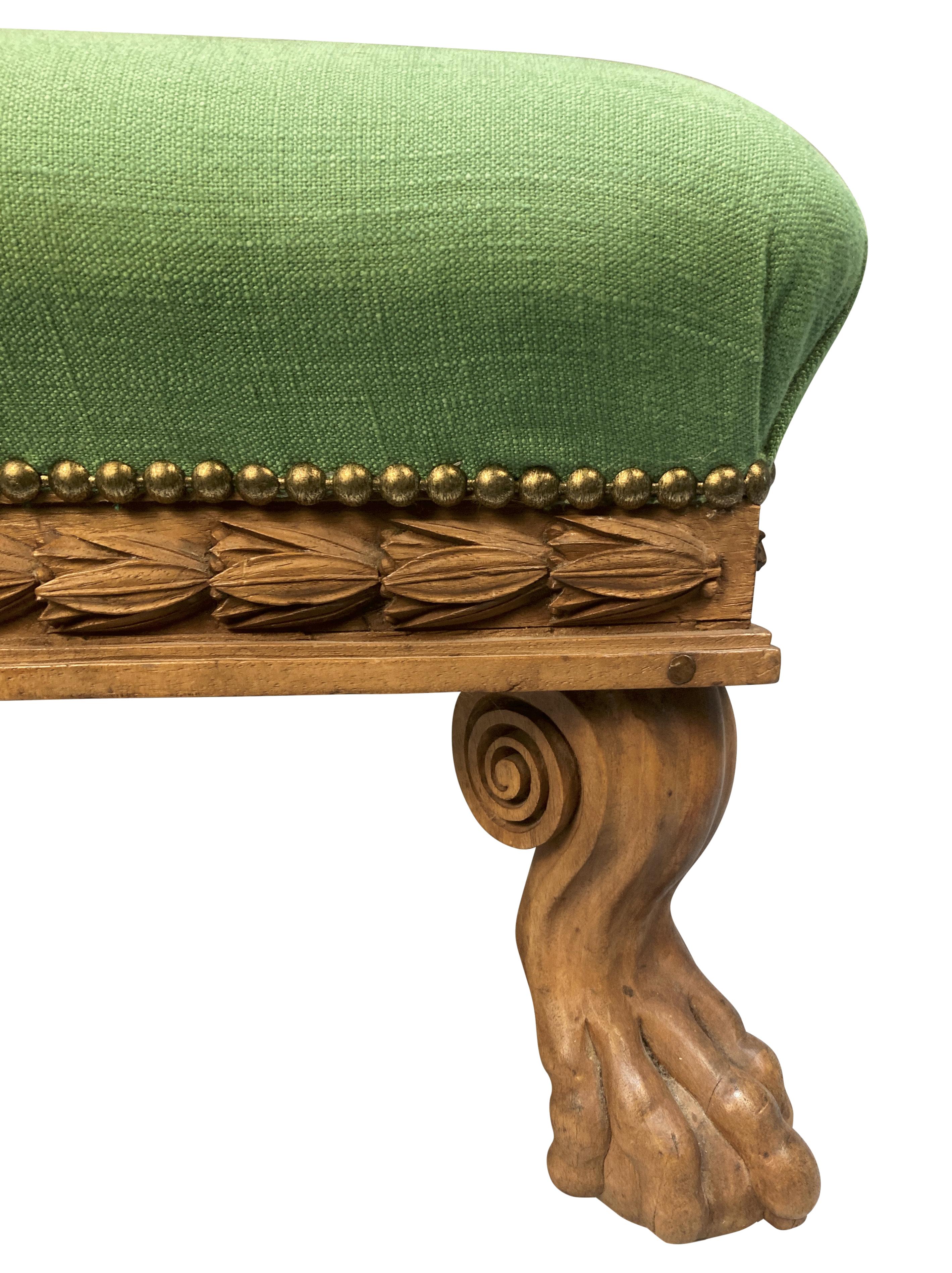 English Regency Bleached Mahogany Footstool In Good Condition For Sale In Kent, Dover