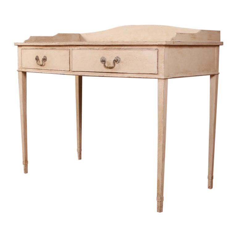English Regency Bow Front Desk Writing Table For Sale At 1stdibs