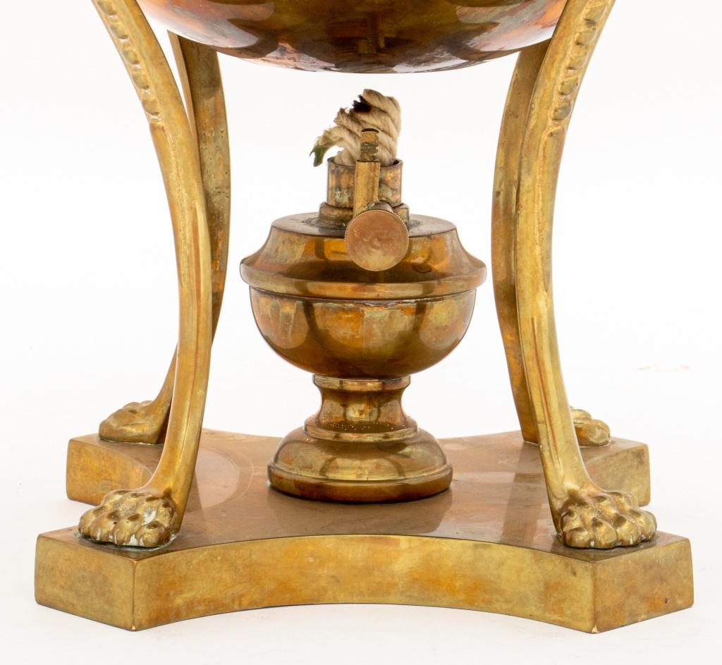19th Century English Regency Brass Hot Water Urn For Sale
