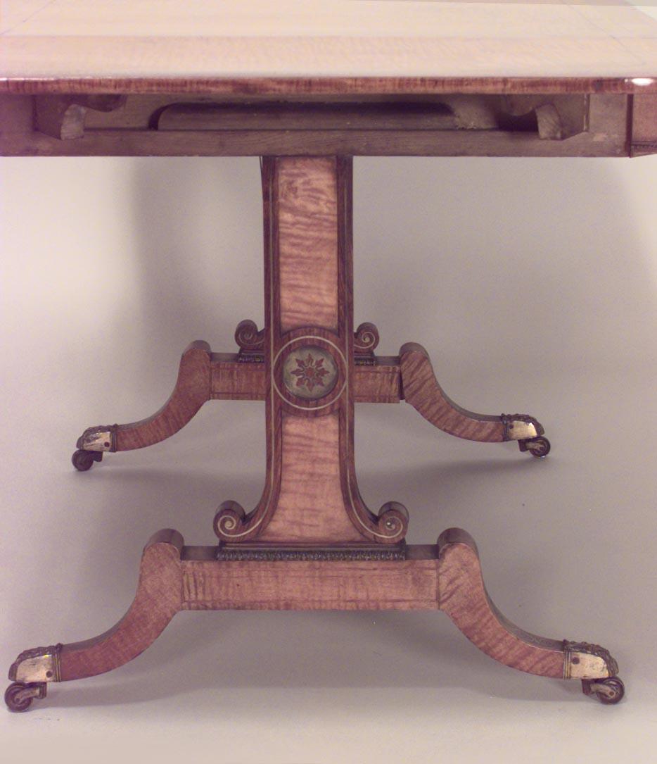 British English Regency Brass and Satinwood Davenport For Sale