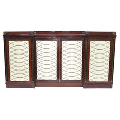 English Regency Brass Inlaid Mahogany and Ebony Cabinet