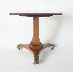 English Regency Brass-Inlaid Mahogany Tilt-Top Table, circa 1820