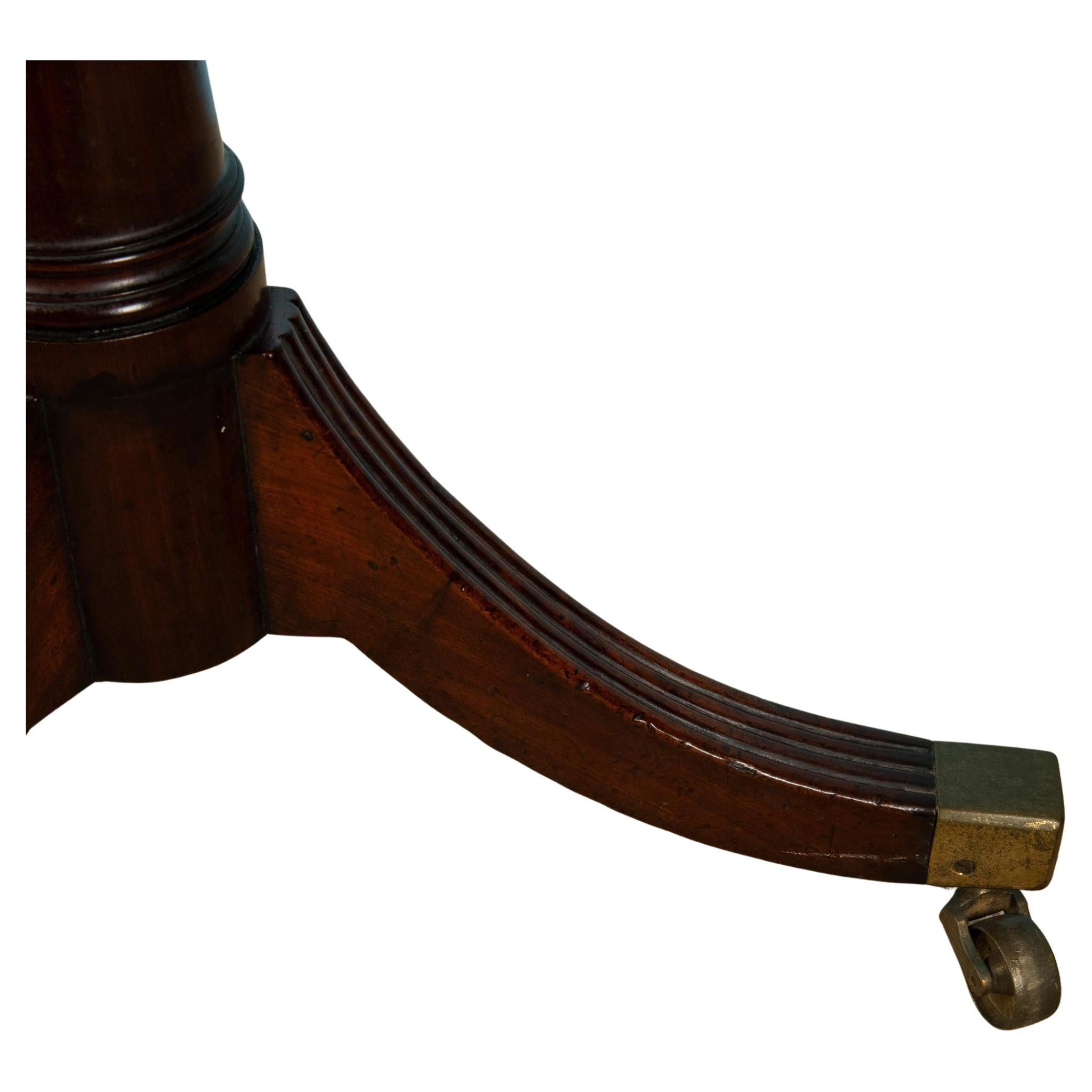 English Regency Brass Mounted Mahogany Three-Tier Dumb Waiter For Sale 5