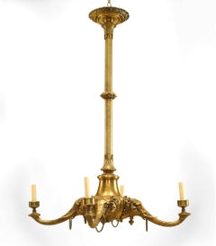 English Recency Style Bronze Elephant Chandelier