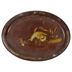 English Regency Brown Lacquered Tray