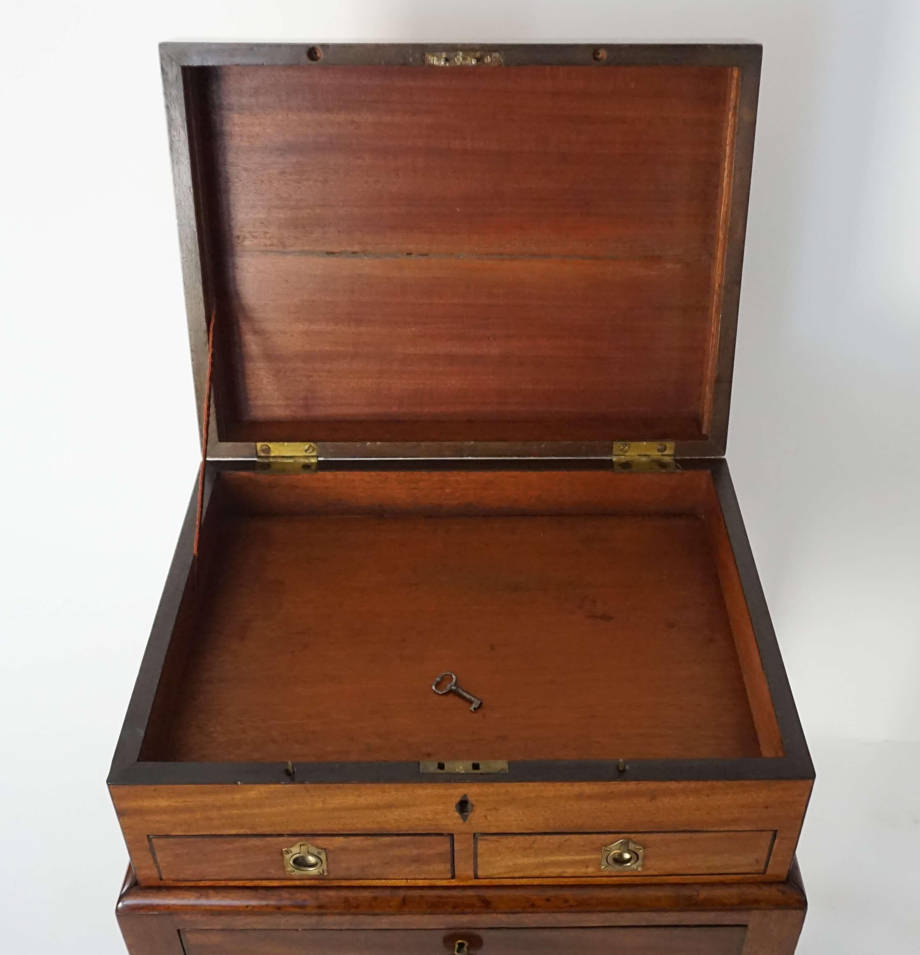 English Regency Campaign Chest on Stand, circa 1820 3