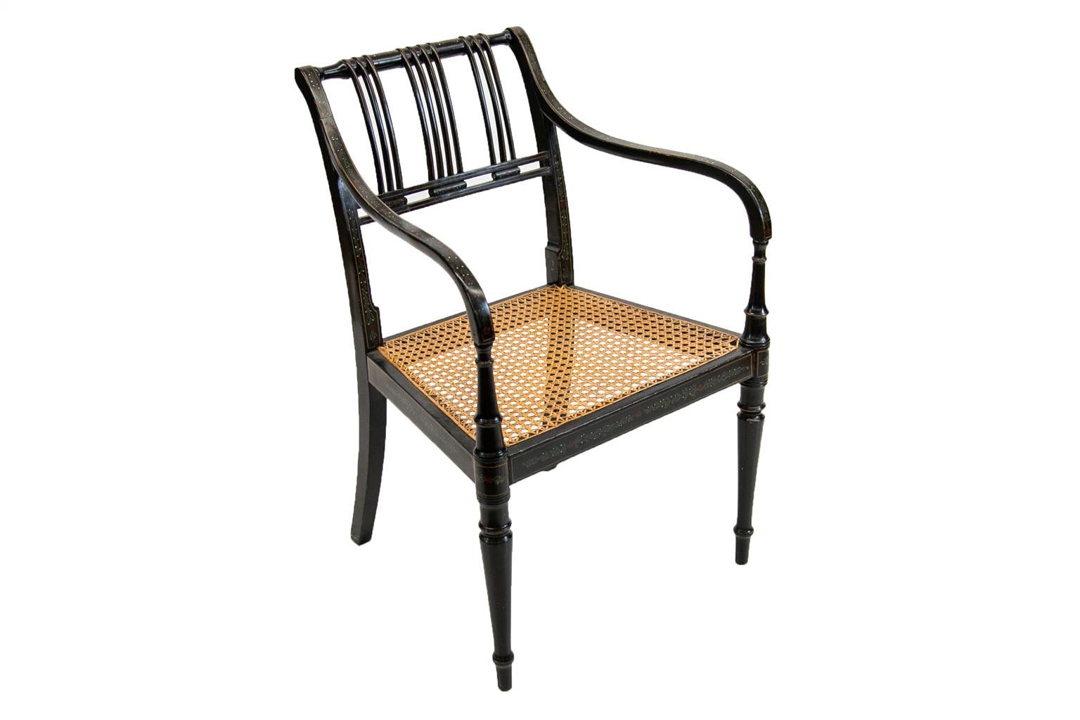 English Regency Cane Seat Arm Chair 2