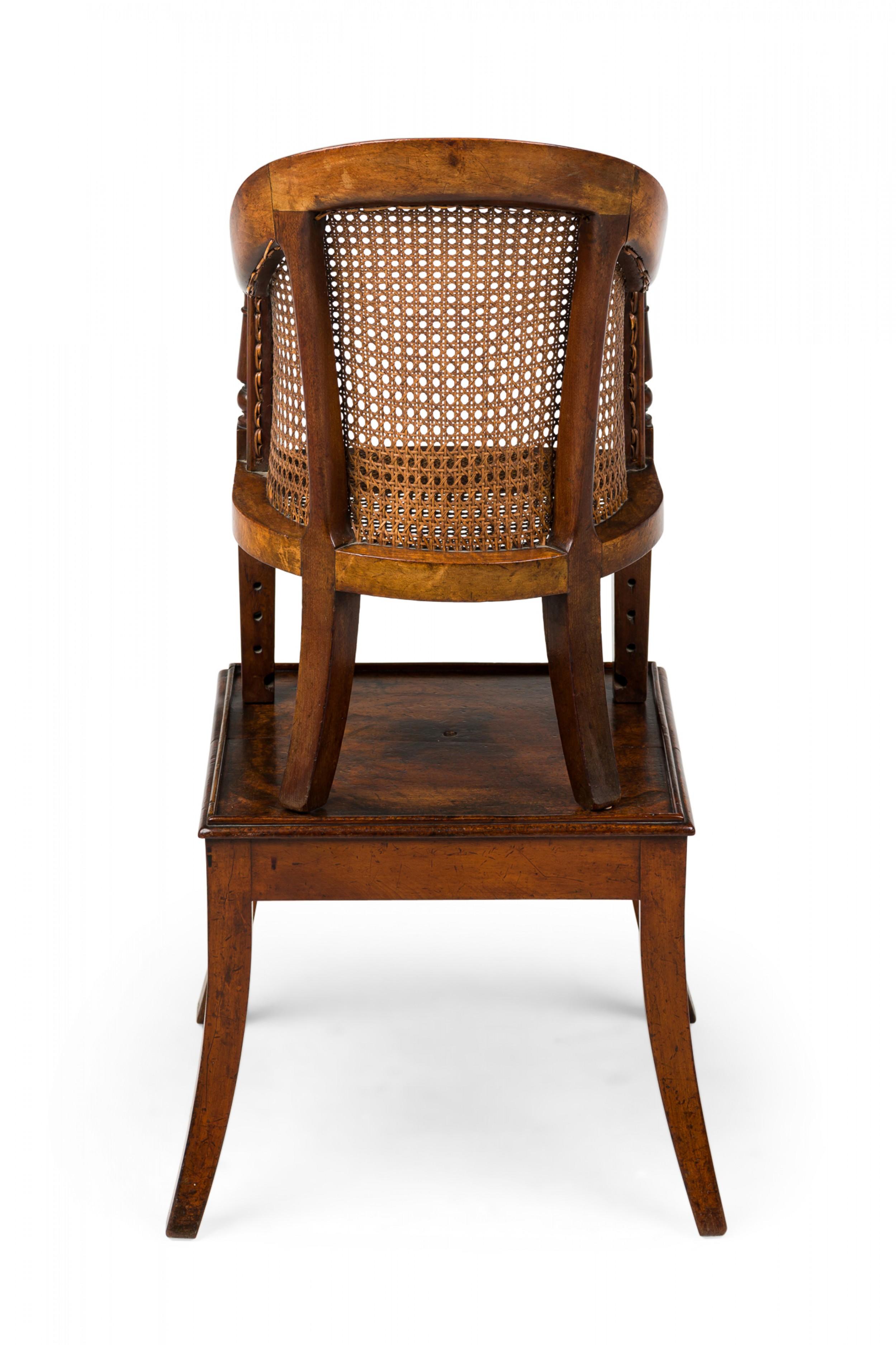 English Regency Caned Child's Chair on Stand In Good Condition For Sale In Queens, NY