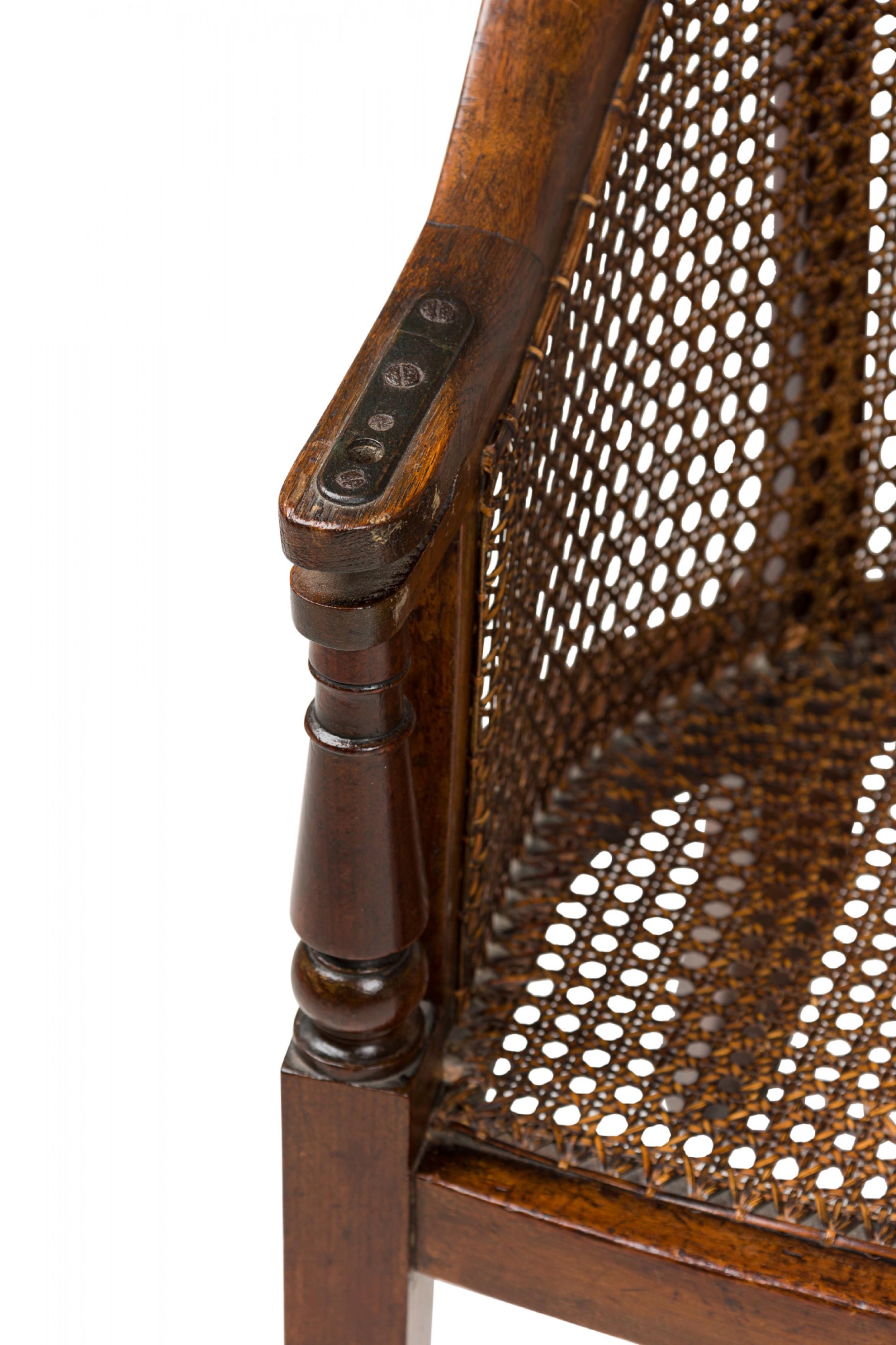 Wood English Regency Caned Child's Chair on Stand For Sale