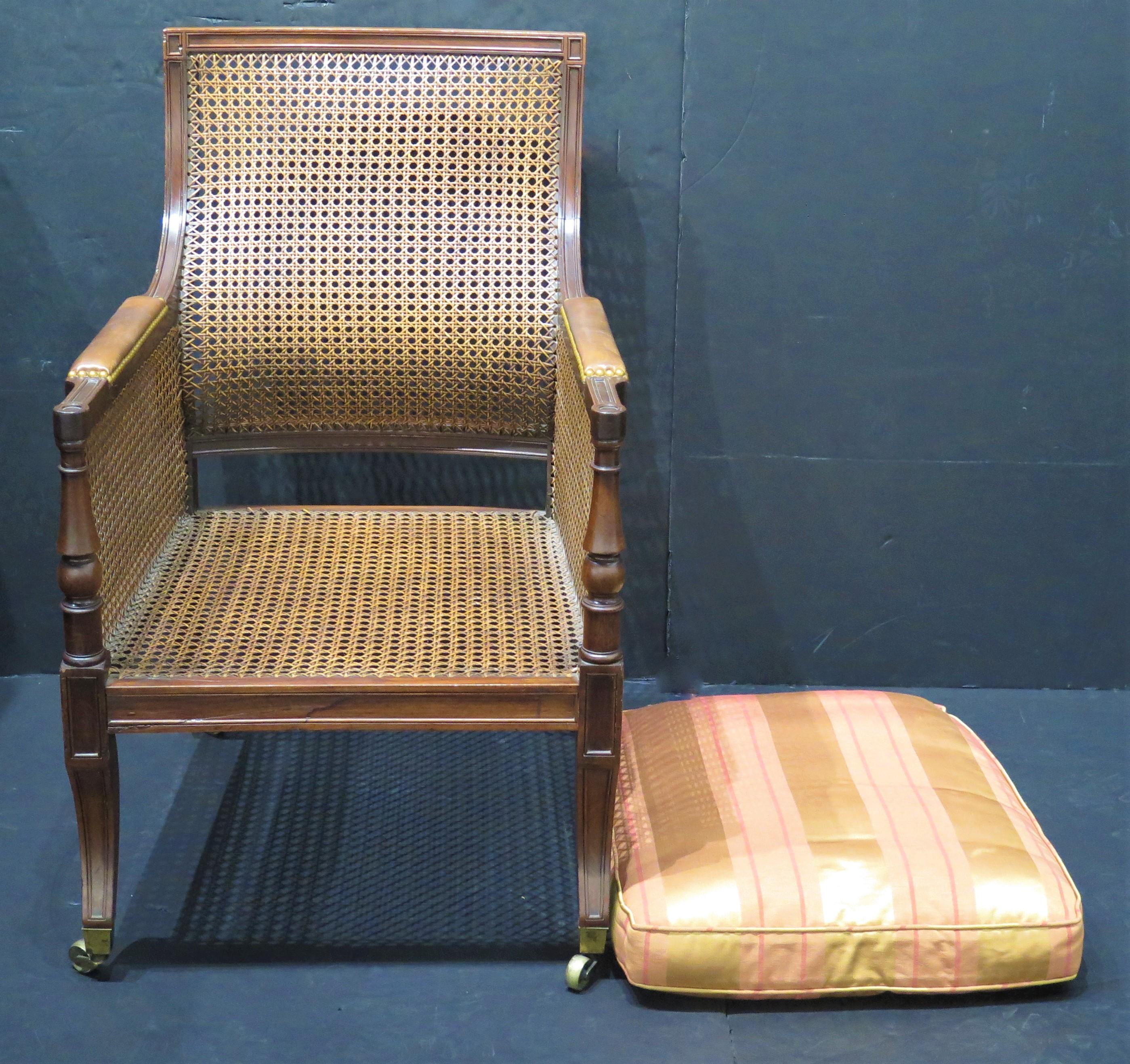 English Regency Caned Library Chair 9