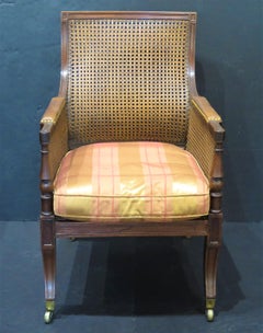 English Regency Caned Library Chair