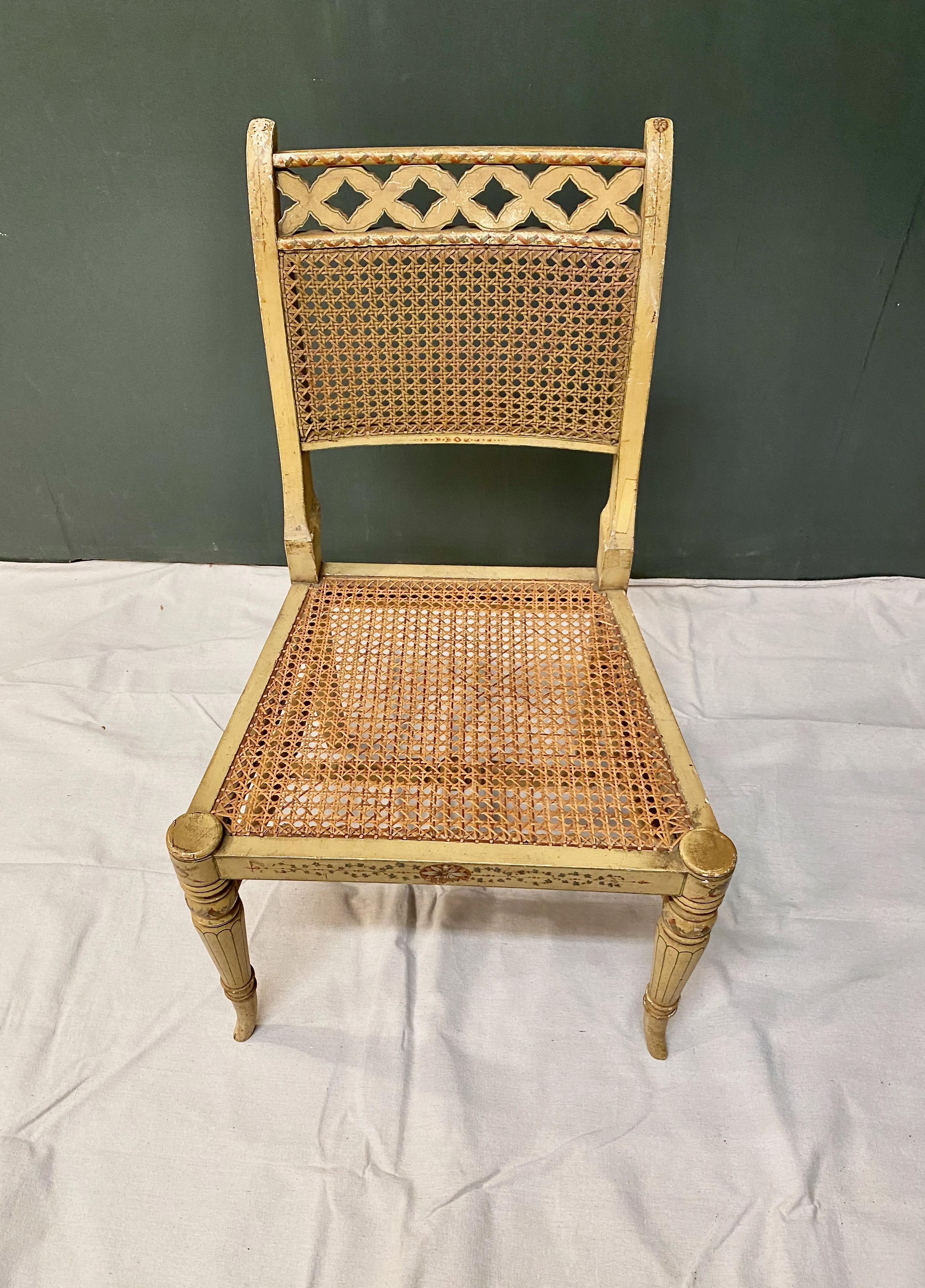English Regency Caned Side Chair 1