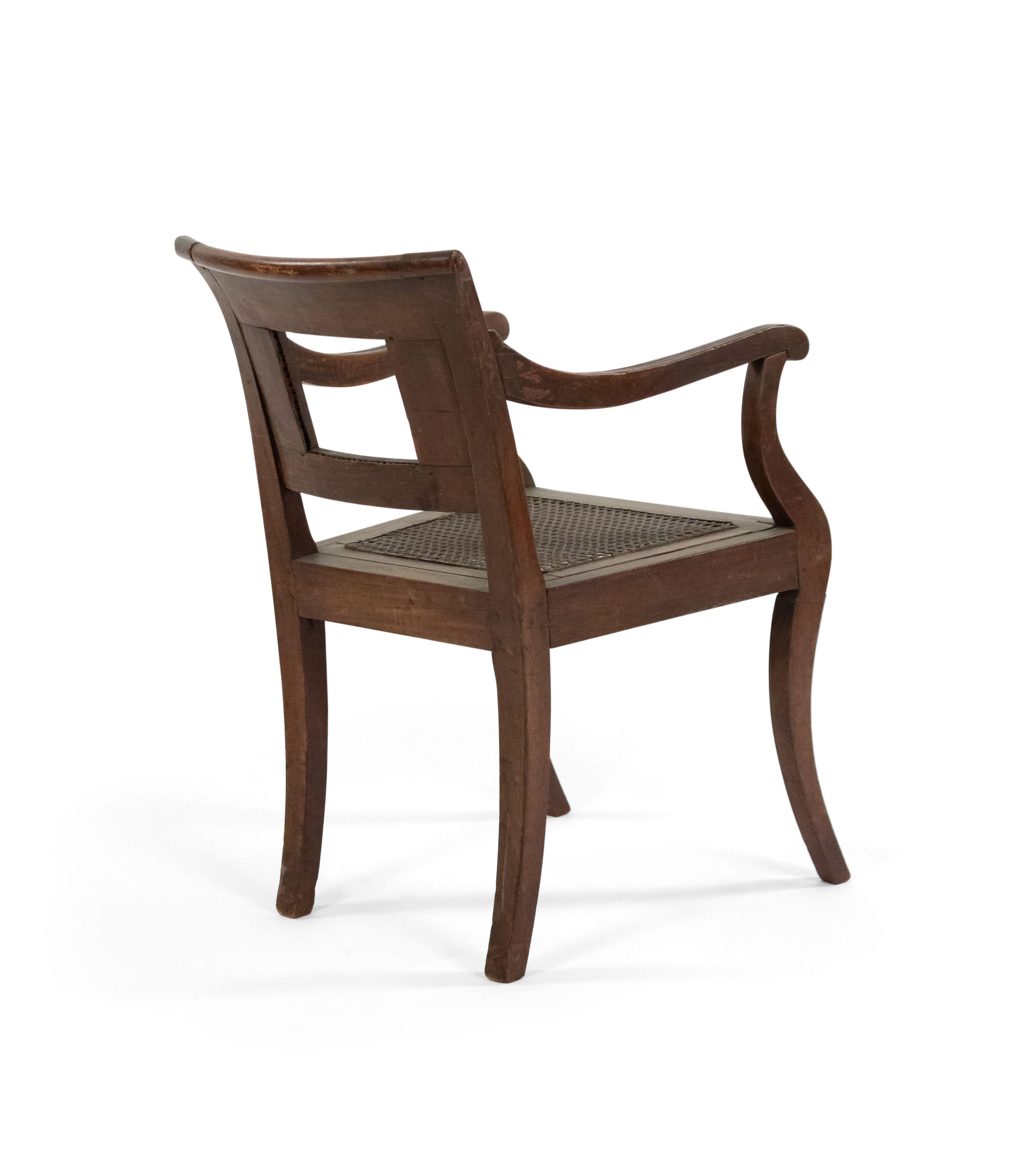 Mahogany English Regency Child Arm Chair For Sale