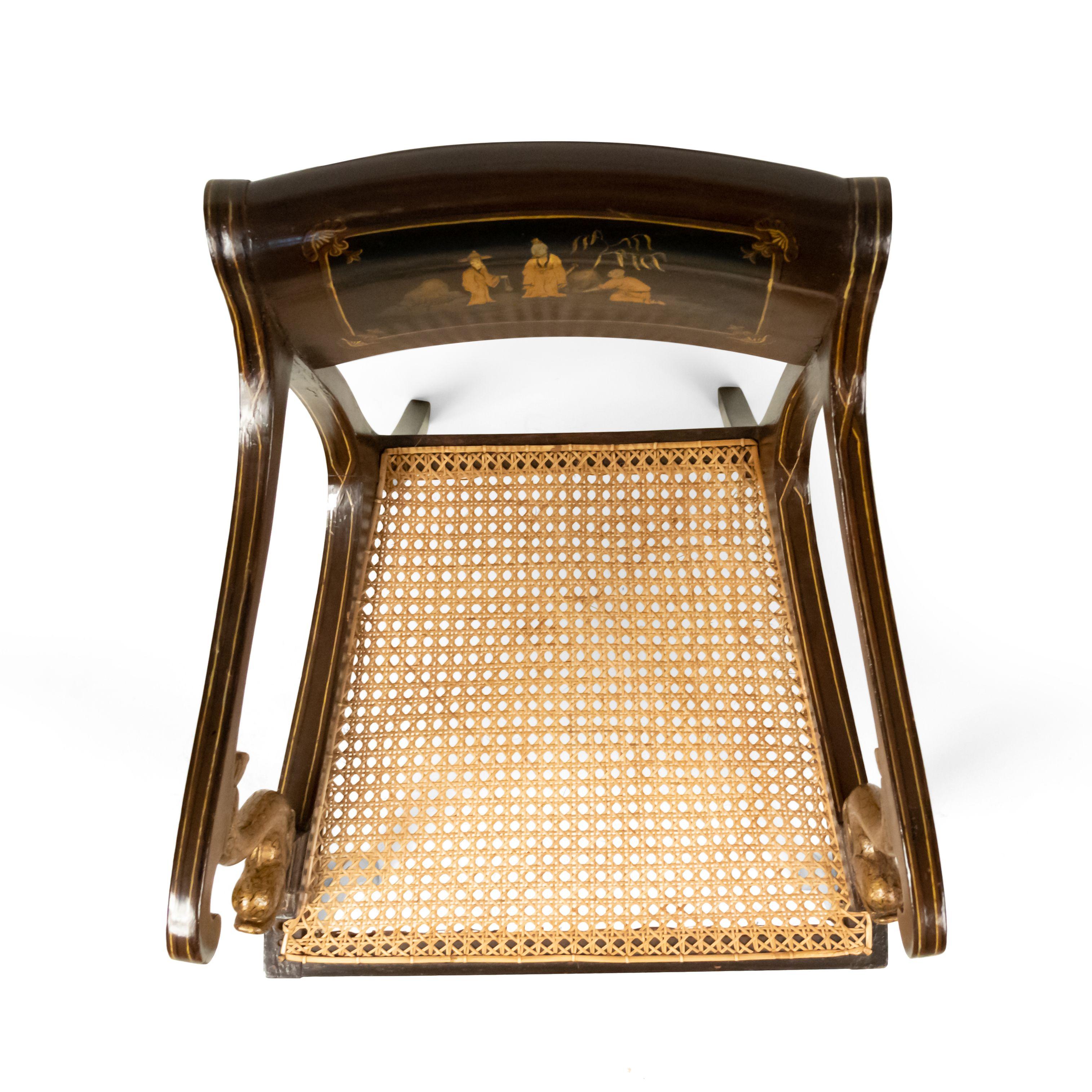 Englische Regency-Chinoiserie-Sessel im Angebot 5