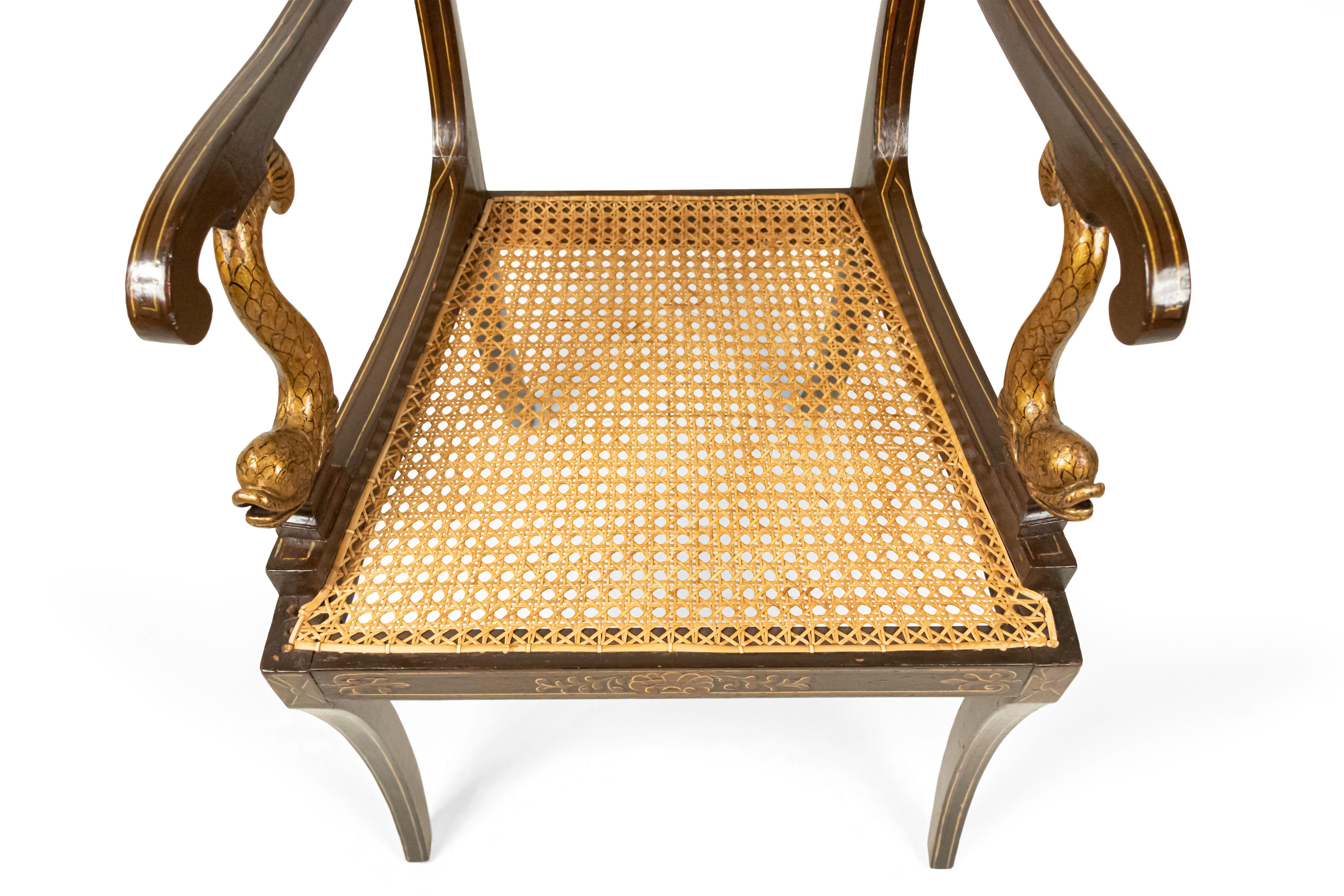 Englische Regency-Chinoiserie-Sessel im Angebot 9