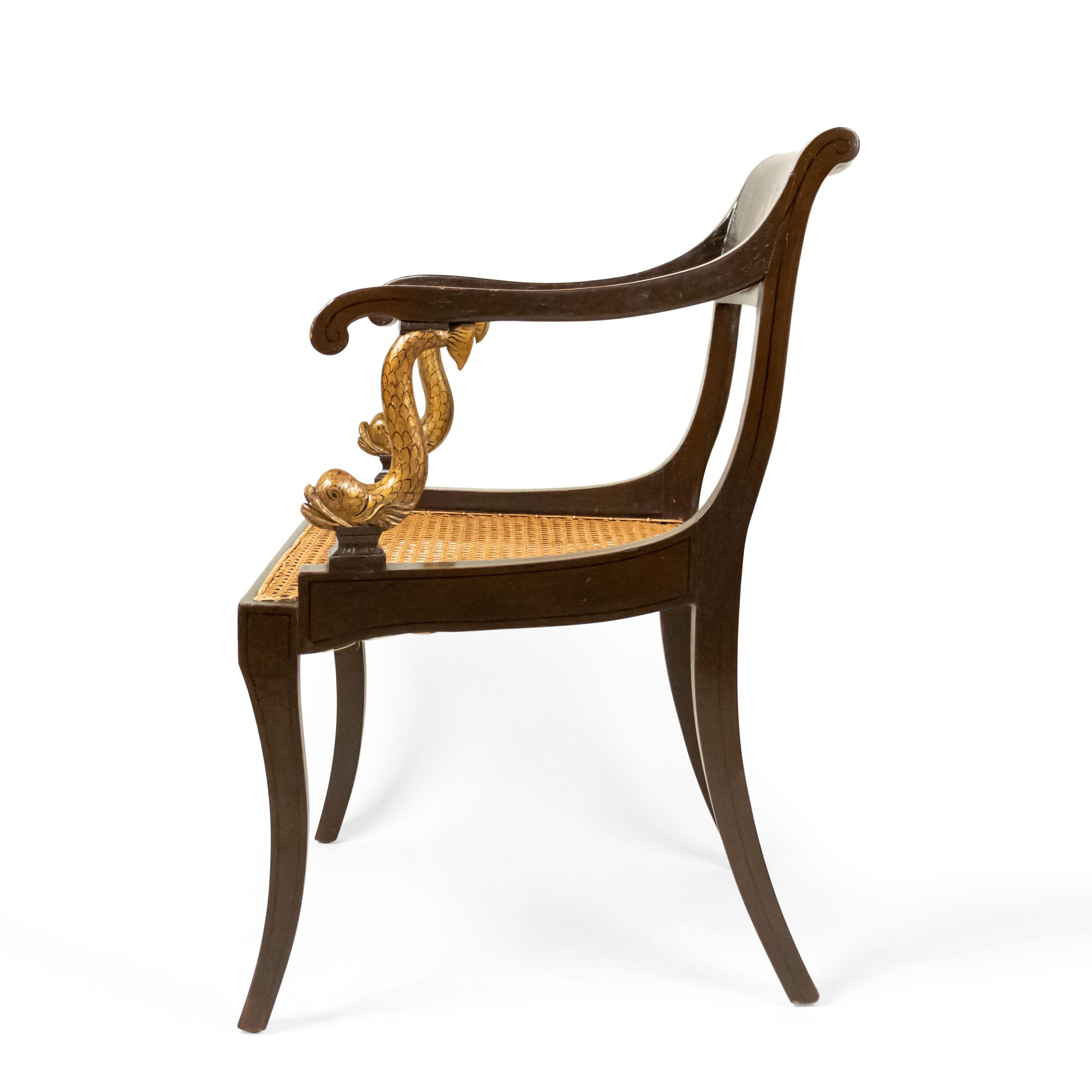 Englische Regency-Chinoiserie-Sessel im Angebot 1