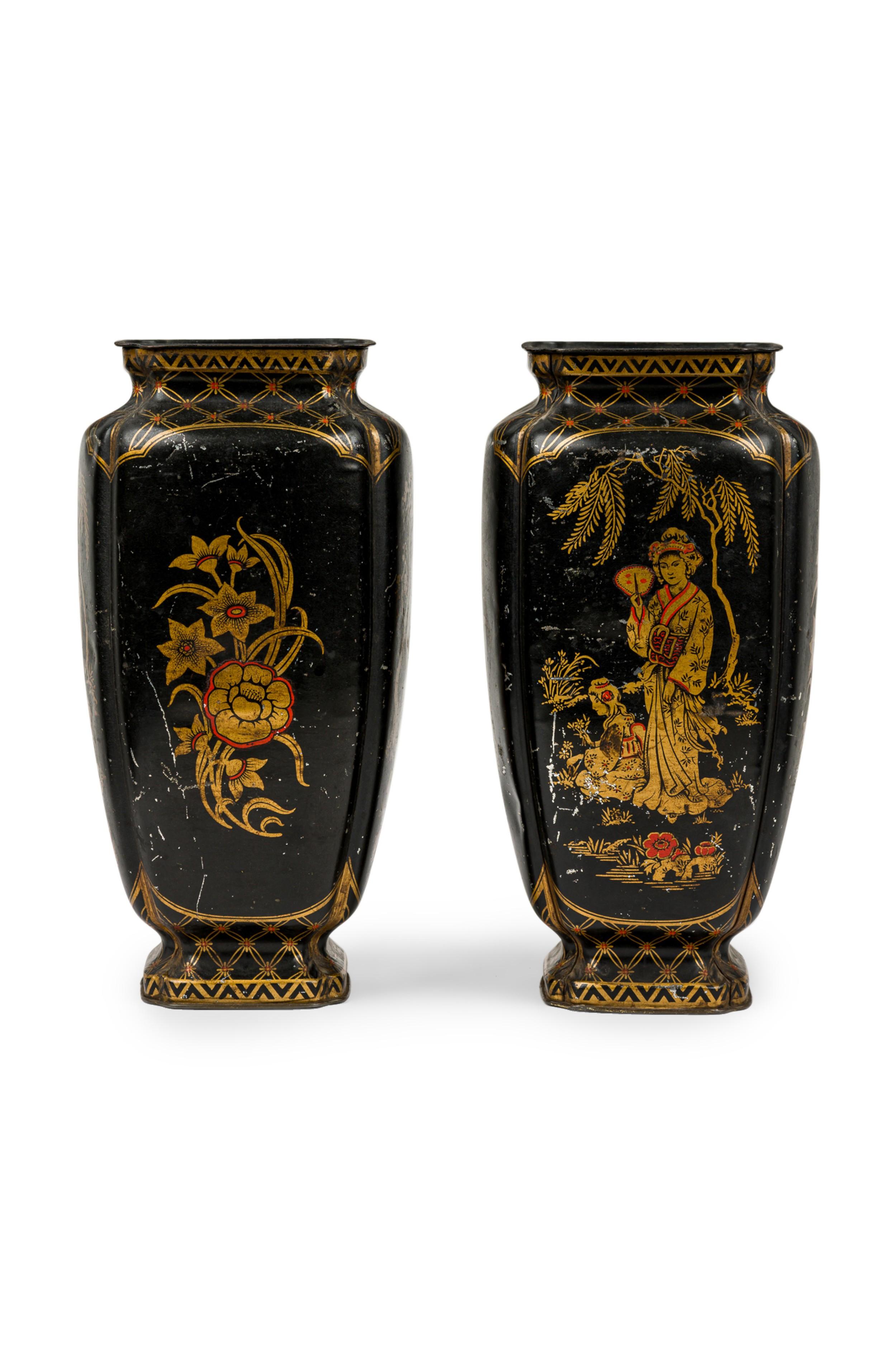 English Regency Chinoiserie Clock Set For Sale 7