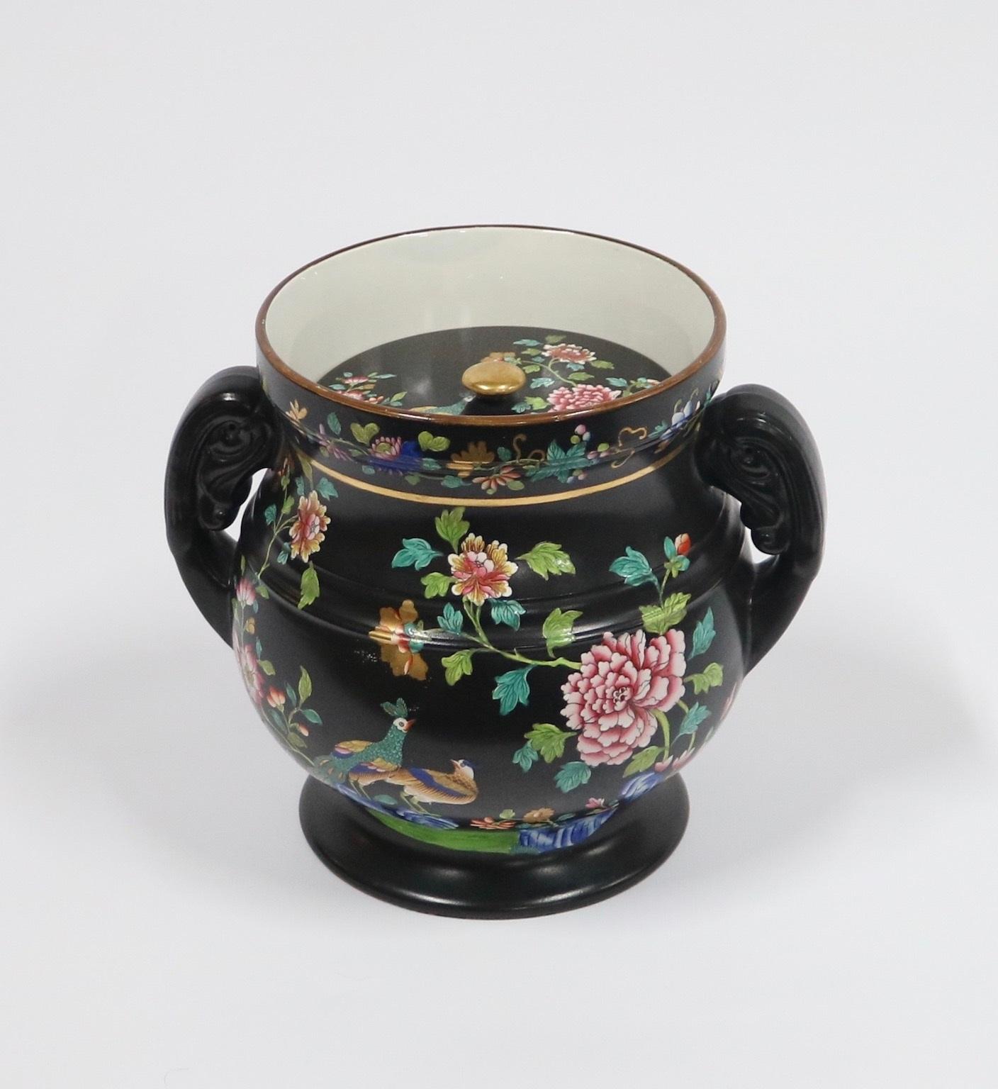 English Regency Chinoiserie Spode Potpourri Porcelain Jar 2