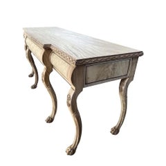 English Regency Console Table / Sideboard in Bleached Mahogany, 19th Century