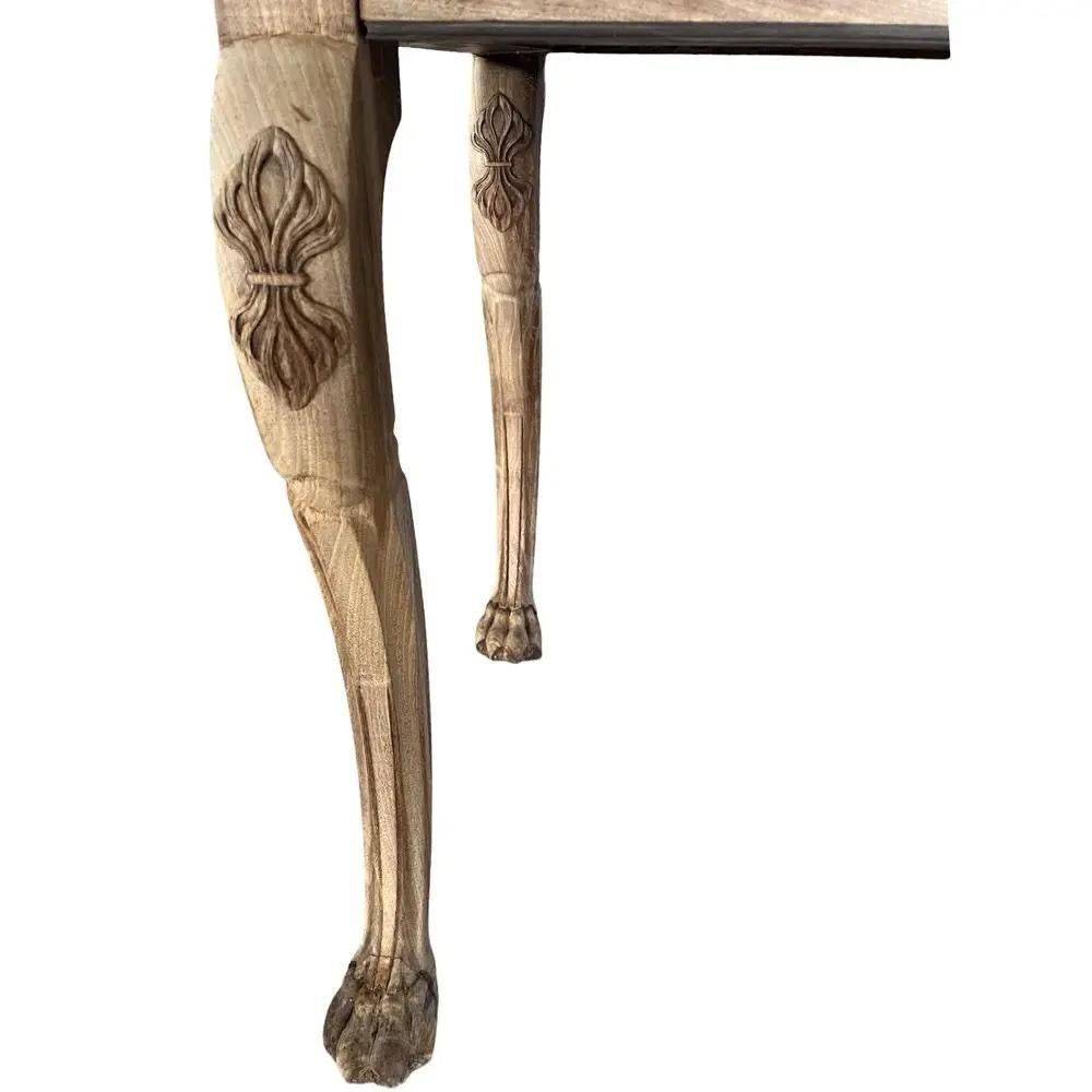 English Regency Console Table in Bleached Mahogany, 19th Century For Sale 1