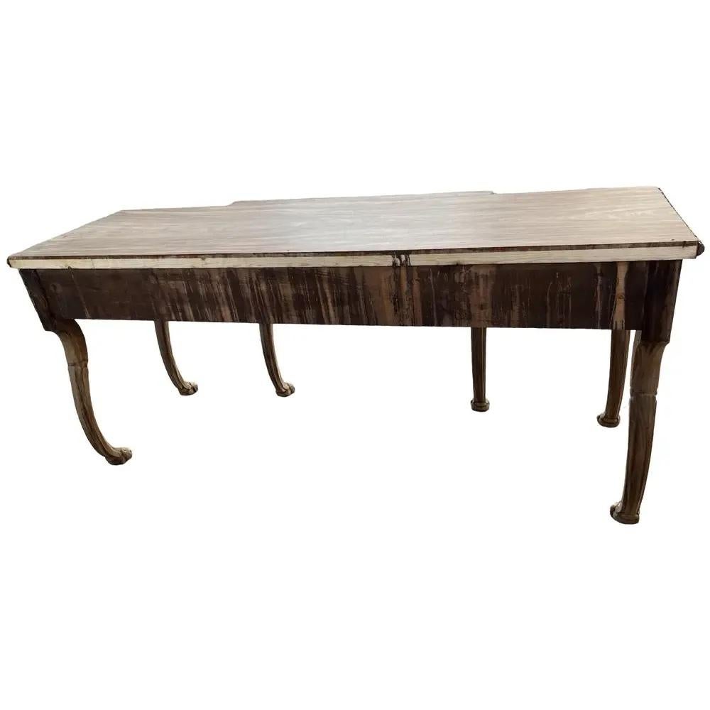 English Regency Console Table in Bleached Mahogany, 19th Century For Sale 2