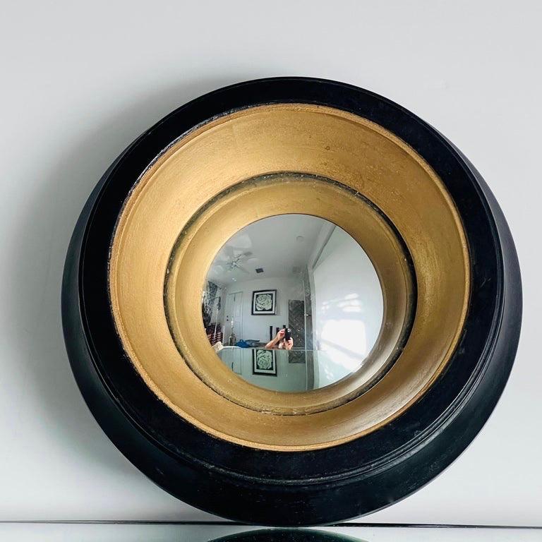 English Regency Convex Bullseye Mirror with Gold Leaf 1