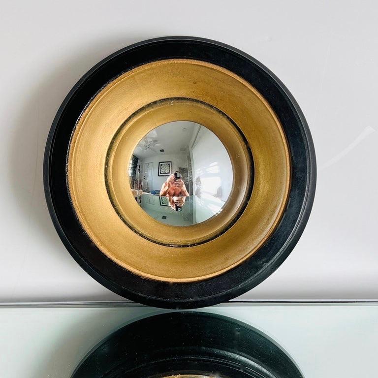 English Regency Convex Bullseye Mirror with Gold Leaf 2