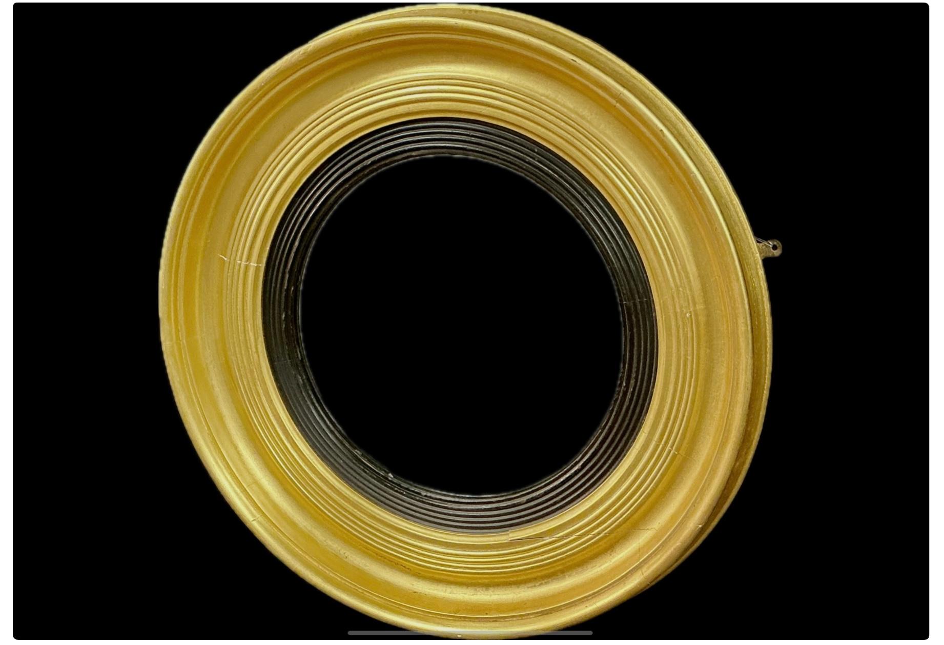 Miroir de style Régence anglaise en bois doré convexe à œil de bœuf Bon état - En vente à Bradenton, FL