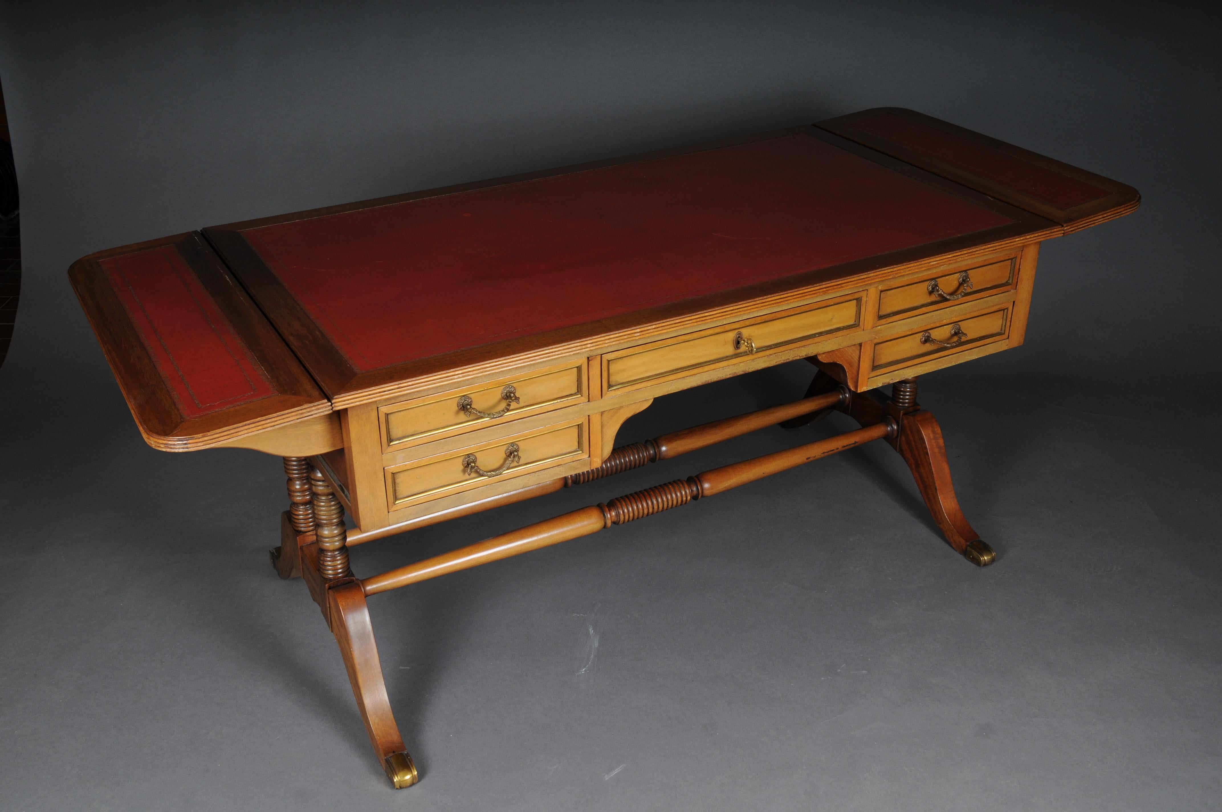 Englischer Regency-Schreibtisch mit faltbarem Pult / Schreibtisch 20. (Holz) im Angebot