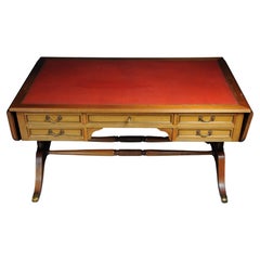 Escritorio de la Regencia Inglesa con Pupitre / Mesa de Escribir Plegable Siglo XX