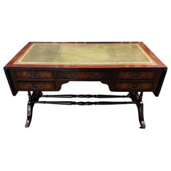 English Regency Desk with Foldable Desk / Writing Table Mahogany, 20th Century