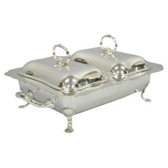 Piatto da portata inglese Regency doppio rettangolare di Alexander Clark, Londra
