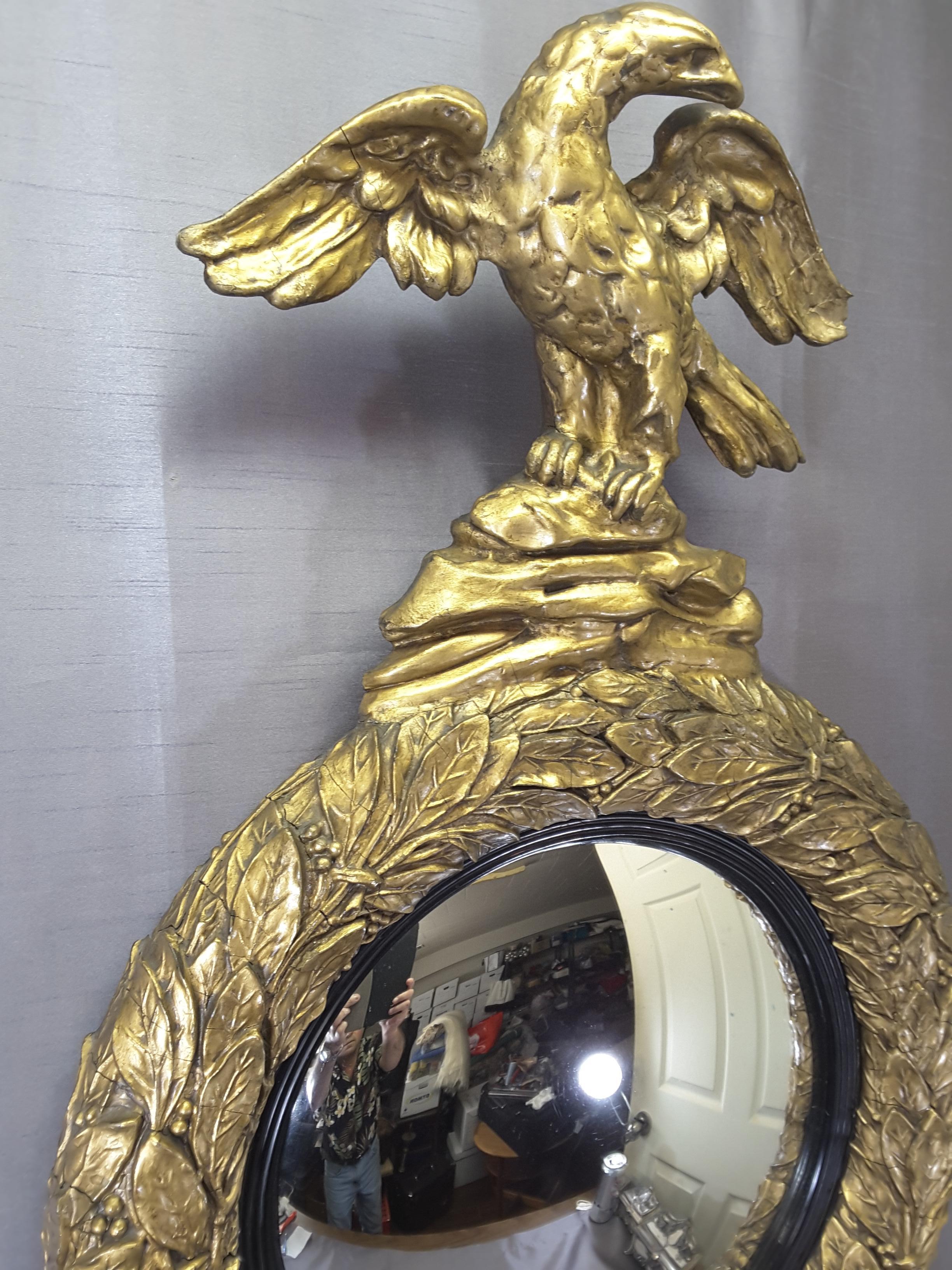 bullseye mirror with eagle