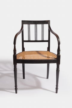English Regency Ebonised Open Armchair