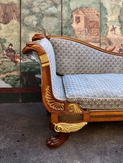 English Regency Egyptian Revival Style Recamier, 19th Century
