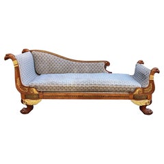 English Regency Egyptian Revival Style Recamier, 19th Century