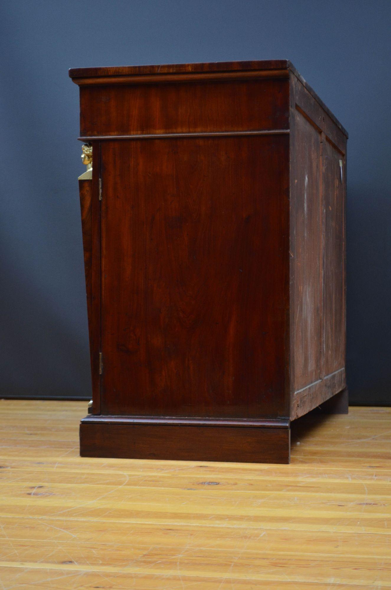English Regency Empire Style Mahogany Sideboard 14